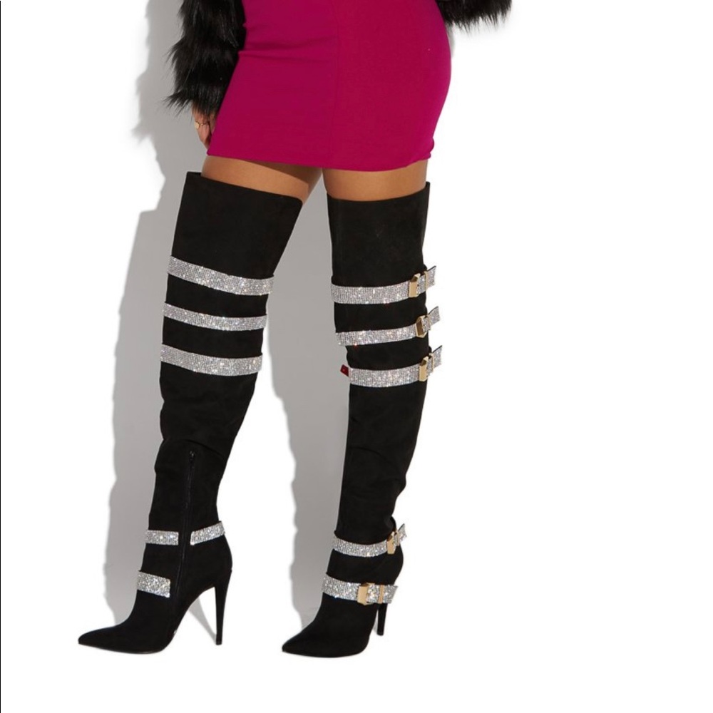 Apollonia Embellished Stiletto Boot